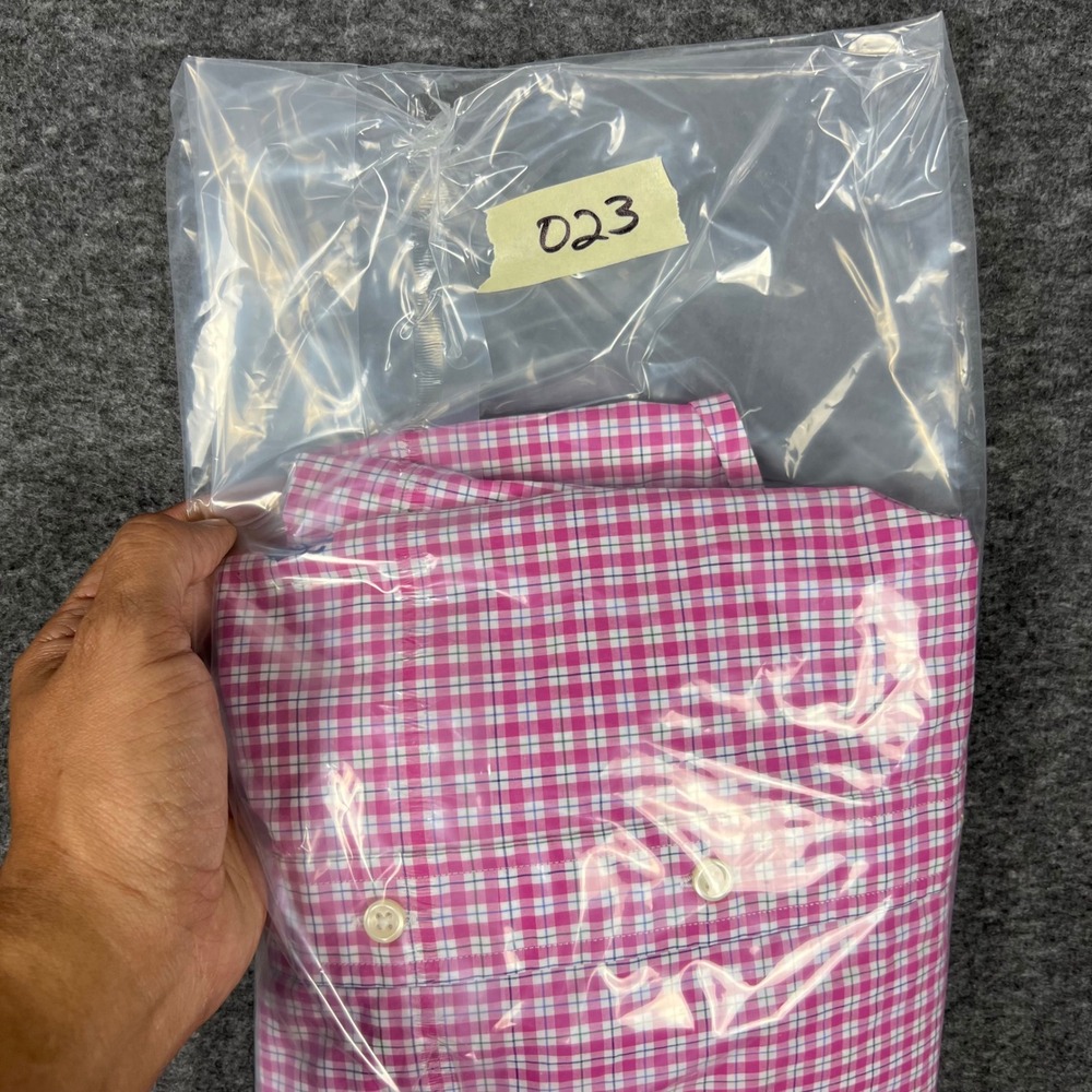Ralph Lauren Button Down Shirt Mens Medium Pink Gingham Check Long Sleeve Preppy - Picture 9 of 9